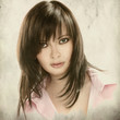 woman tender portrait on grunge background woman tender portrait on grunge background
