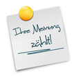 Notizzettel weiß - Meinungsumfrage
