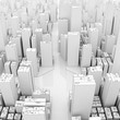 Foto: White skyscraper panorama White skyscraper panorama