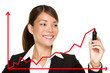 Business success growth chart