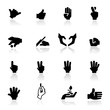 Icons set hands two