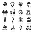 Farm Icons set elegant series