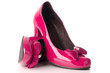 Pink high heel shoes