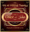 Invitations or announcements elegant frame