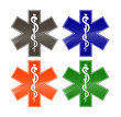 Caducée ambulance couleur