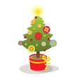Vektor: Festive Christmas Tree Festive Christmas Tree