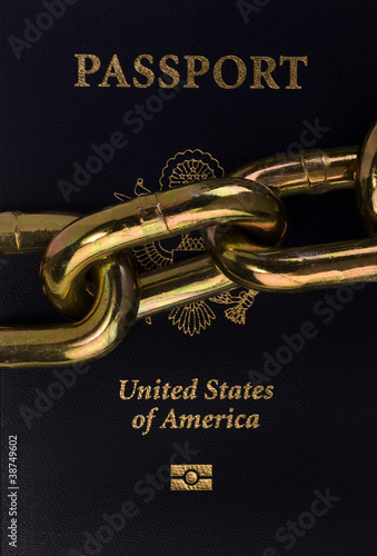 Photo: Passport in Chains. Passport in Chains.