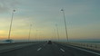Video: Driving car in highway at sunset Driving car in highway at sunset