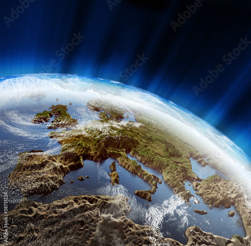 Illustration: Europe 3d landscape Europe 3d landscape