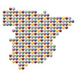 abstract map of Spain