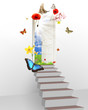 Spring is behind the door, concept of new start of nature cycle