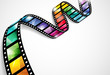 EPS10 vector design with a bright and colorful film strip