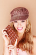 woman holding chocklate
