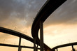 Photo: elevated express way at sunset elevated express way at sunset