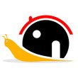 Vector: snail with house illustration snail with house illustration