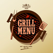 Grill Menu Card Design template