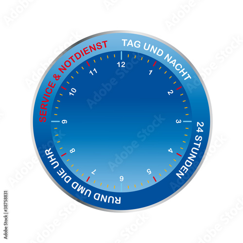 Vector: 24 h Service Button 24 h Service Button