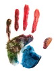colorful handprint
