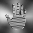 metal handprint