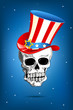 Skull with American Hat