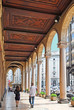 Italy, Milan downtown portico.
