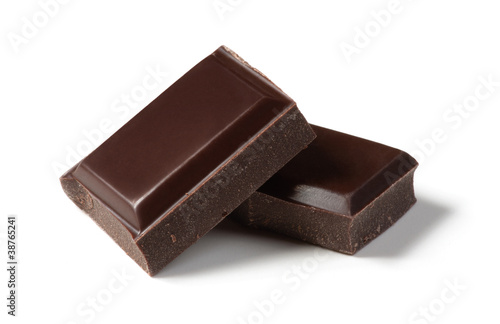 Photo: Two pieces of chocolate Two pieces of chocolate