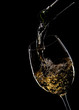 red wine poured into glass