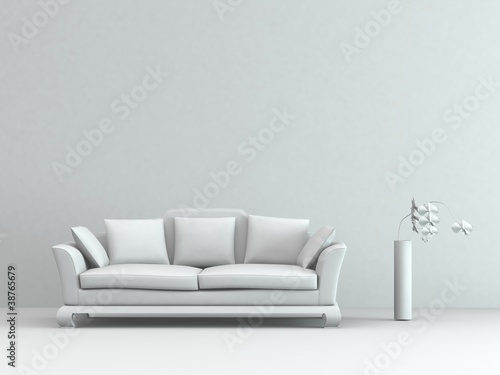 Illustration: Modell - Sofa mit Vase Modell - Sofa mit Vase