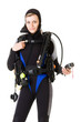 diver checking pressure