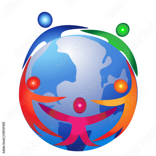Vector: People around the world logo People around the world logo