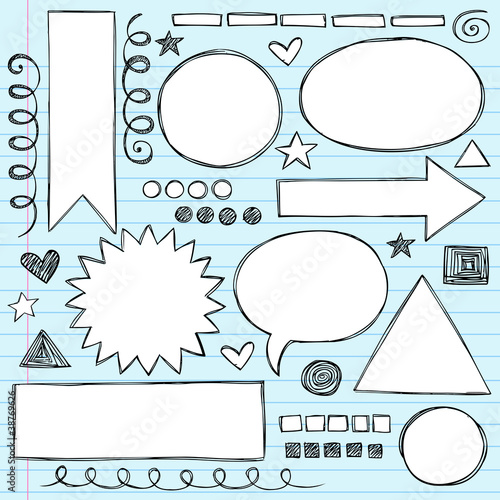Vector: Frames and Borders Sketchy Doodles Frames and Borders Sketchy Doodles