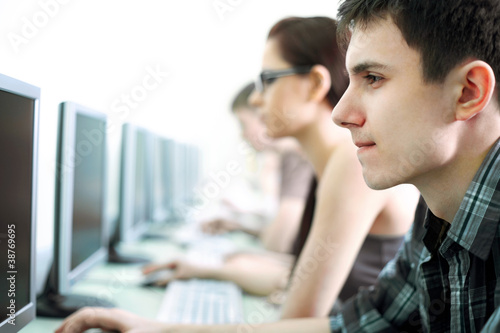 Photo: teens in internet-cafe teens in internet-cafe