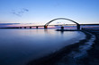 Fehmarnsundbrücke am Winterabend