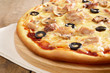 Mushroom and chicken pizza