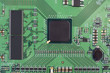Foto: Modern printed-circuit board macro background Modern printed-circuit board macro background
