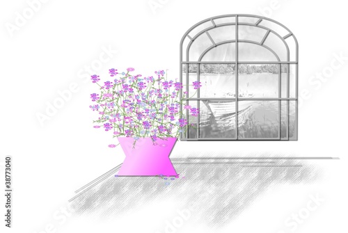 Illustration: Window to the lake Window to the lake