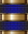 Abstract background with gold banners