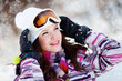 Girl in winter park Girl in winter park