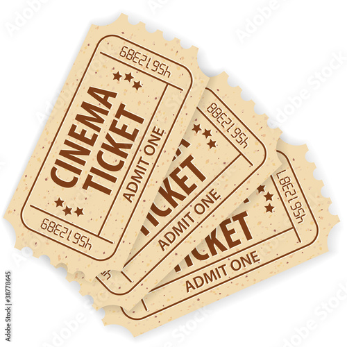 Vector: Set Cinema Ticket Set Cinema Ticket