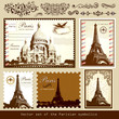 Detaily fotografie Vector set: symbols of Paris