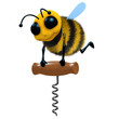 3d Bee with corkscrew