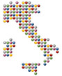 abstract map of Italy abstract map of Italy