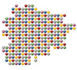 abstract map of Andorra