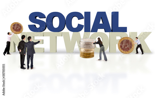 Photo: 3D financial social network 3D financial social network
