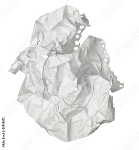 Photo: paper ball crumpled garbage frustration paper ball crumpled garbage frustration