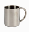 Foto: Metal cup on white background Metal cup on white background