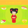 kawaii cute sushi set