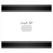 Mourning Card 2 Black Ribbons Horizontal