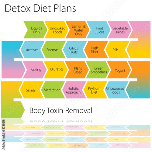 Vector: Detox Diet Plans Chart Detox Diet Plans Chart