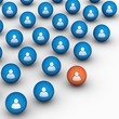 Illustration: social network users social network users